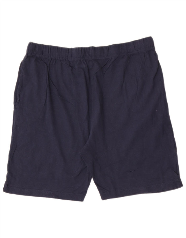 Pantaloni scurți sport grafic pentru bărbați Bench, bumbac mediu albastru bleumarin