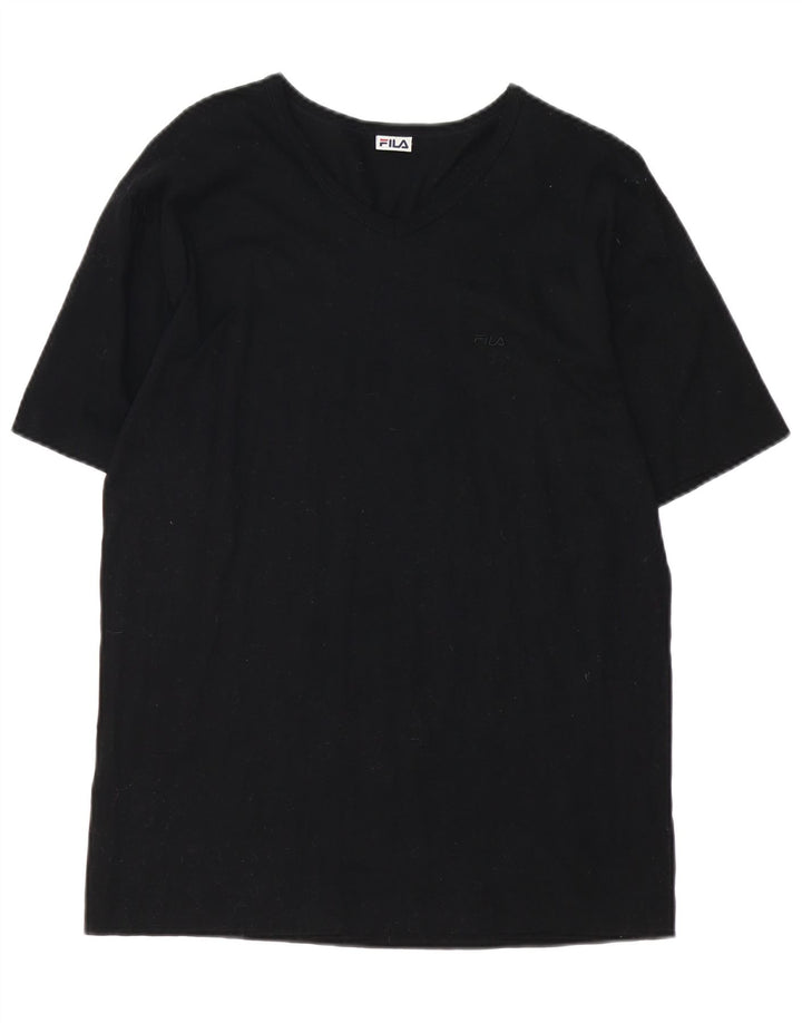 Tricou pentru femei FILA Top UK 14 Medium Black Bumbac