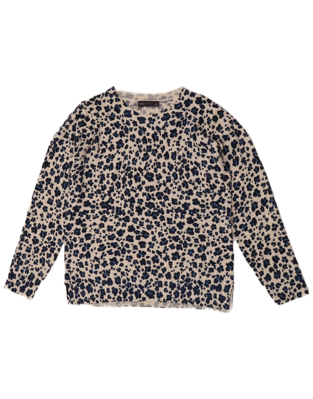 Pulover pentru femei Marks & Spencer cu decolteu triplu UK 12 Medium Blue