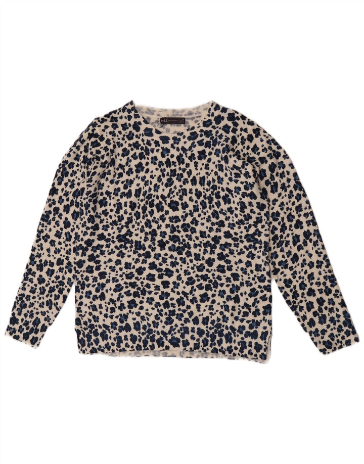 Pulover pentru femei Marks & Spencer cu decolteu triplu UK 12 Medium Blue