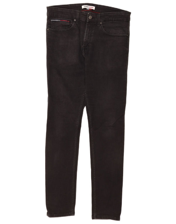 Blugi skinny pentru bărbați Tommy Hilfiger W32 L32 bumbac negru
