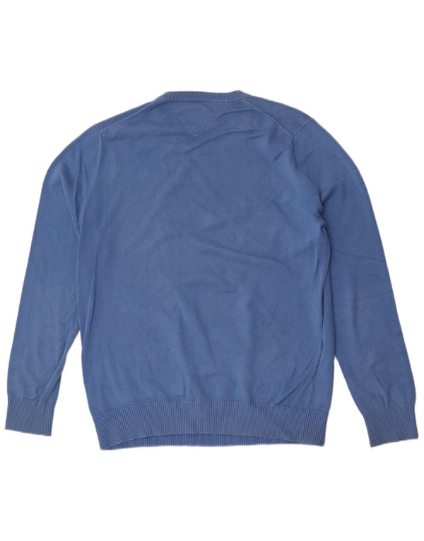 Pulover Tommy Hilfiger pentru bărbați, cu gât crew, bumbac albastru 2XL