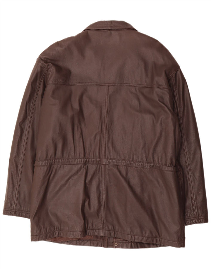 Jachetă din piele vintage pentru bărbați IT 52 XL din piele maro