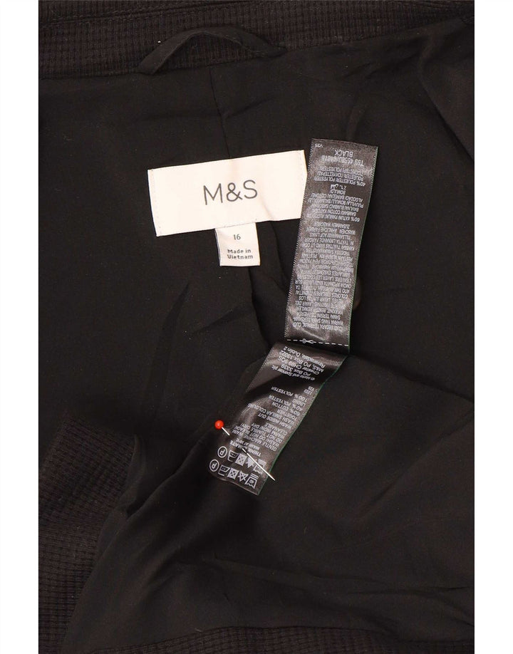 Marks & Spencer jachetă pentru femei cu 1 nasture, UK 16, mare, negru, bumbac