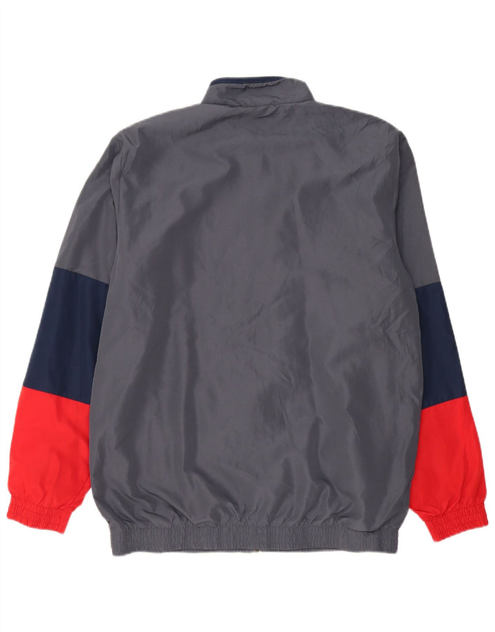 Jachetă de trening pentru bărbați Adidas UK 40/42 Gri mediu Poliester color bloc