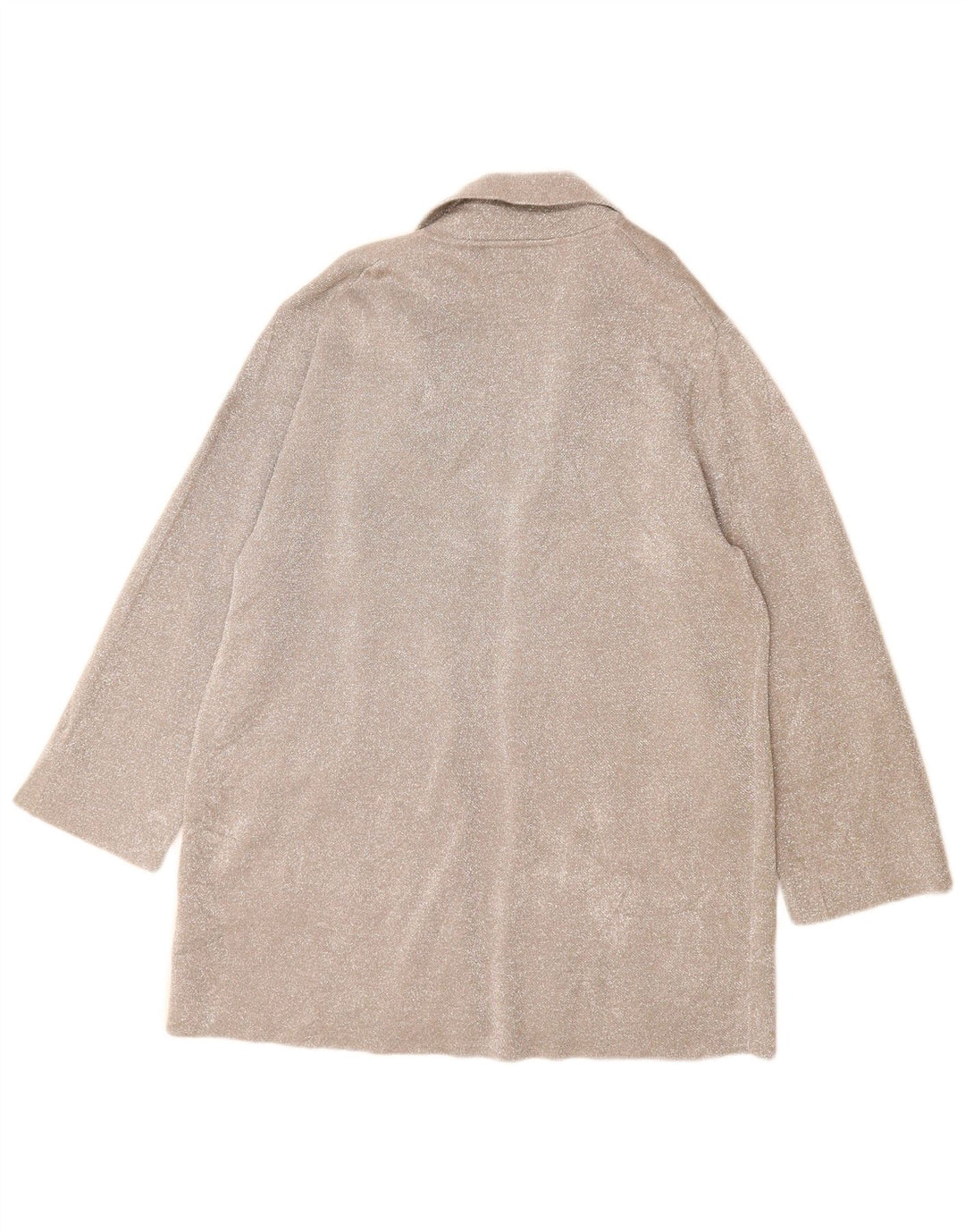 Pulover cardigan deschis 365 pentru femei J. Crew UK 14 Poliester argintiu mediu