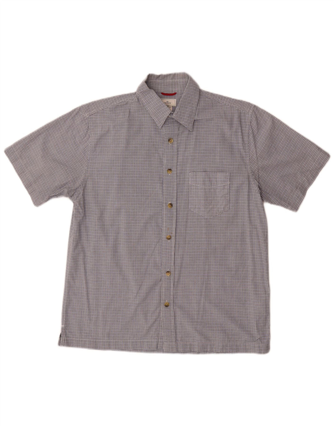 Cămașă cu mânecă scurtă pentru bărbați DOCKERS, bumbac cu carouri albastru mediu