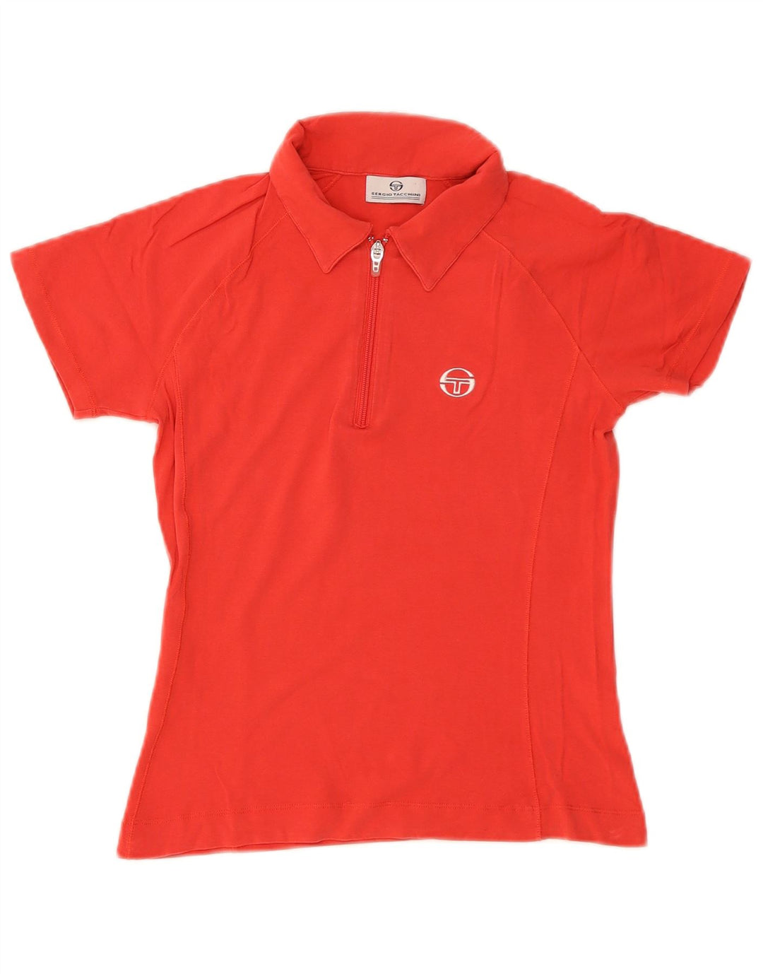 Tricou polo Sergio Tacchini pentru femei UK 12, bumbac roșu mediu
