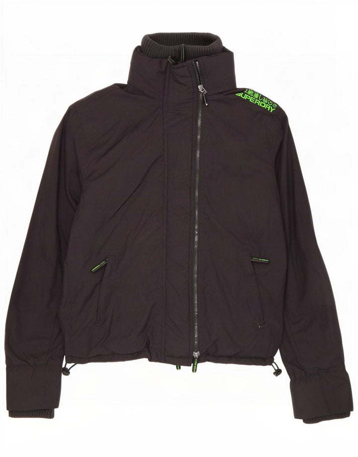 Jachetă de ploaie Superdry pentru bărbați UK 40, mare, negru, nailon
