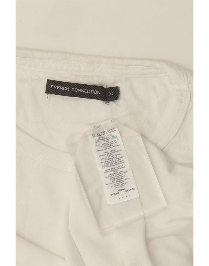 Tricou pentru bărbați French Connection Top XL Bumbac alb