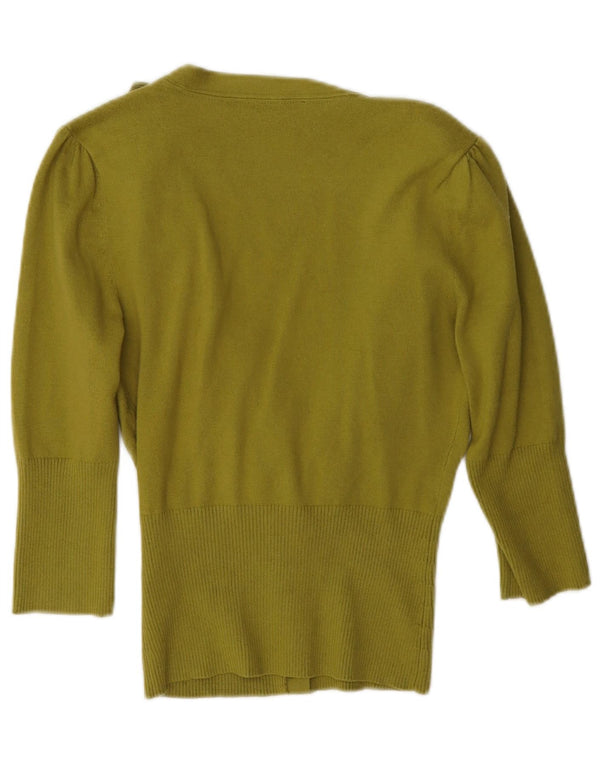 Pulover cardigan pentru femei Star by Julien Macdonald cu mâneci 3/4 UK 8 Mic Khak