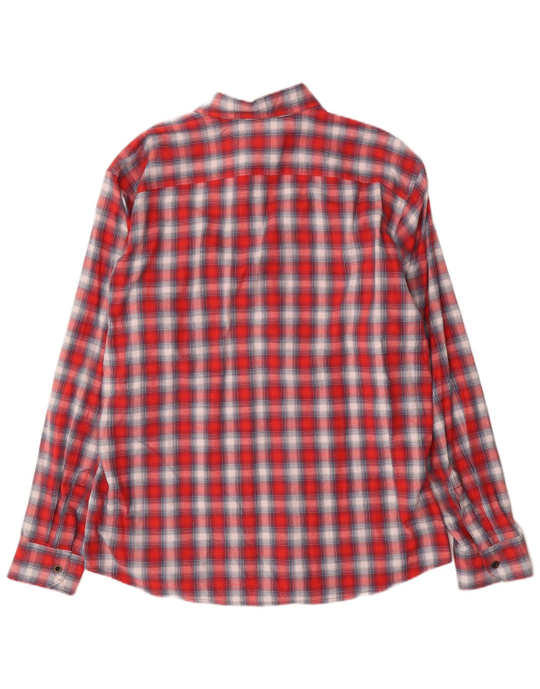 Cămașă Western Flannel Wrangler pentru bărbați, XL, bumbac cu carouri roșii