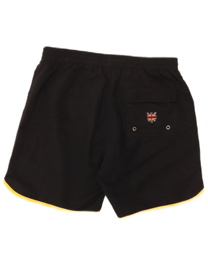 Admiral Pantaloni scurți de înot grafic pentru bărbați, mari, negru, poliester color bloc