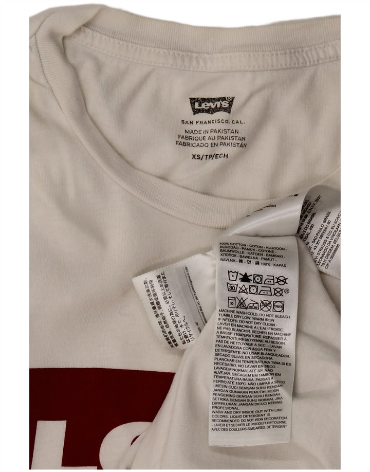 Tricou grafic LEVI'S Top UK 6 XS Bumbac alb