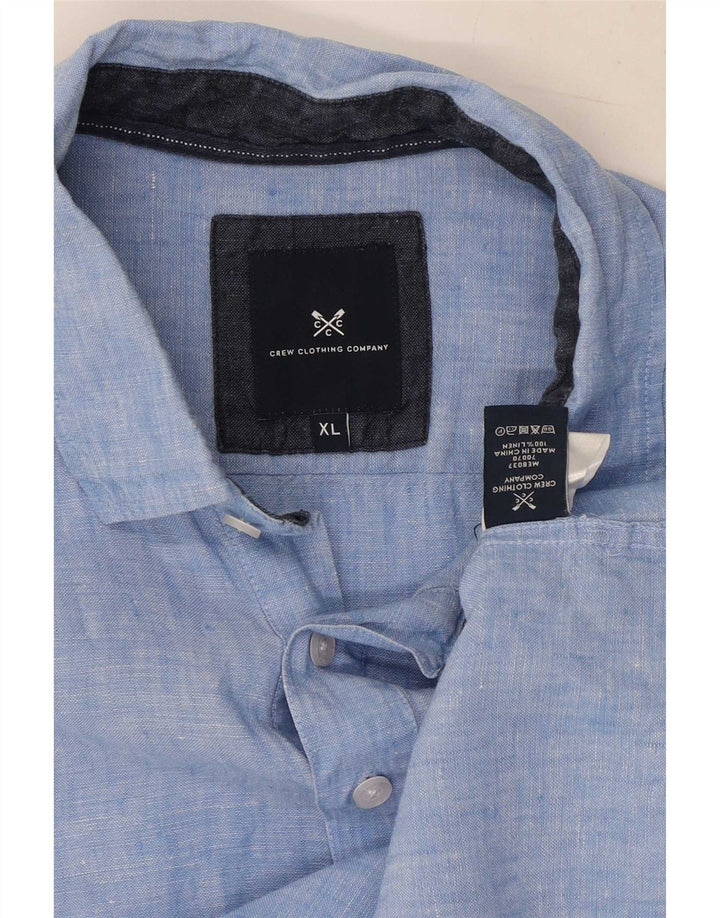 Crew Clothing Cămașă cu mânecă scurtă pentru bărbați, XL, in albastru