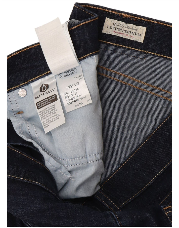 Blugi drepti pentru femei Levi's W31 L26 Lyocell bleumarin