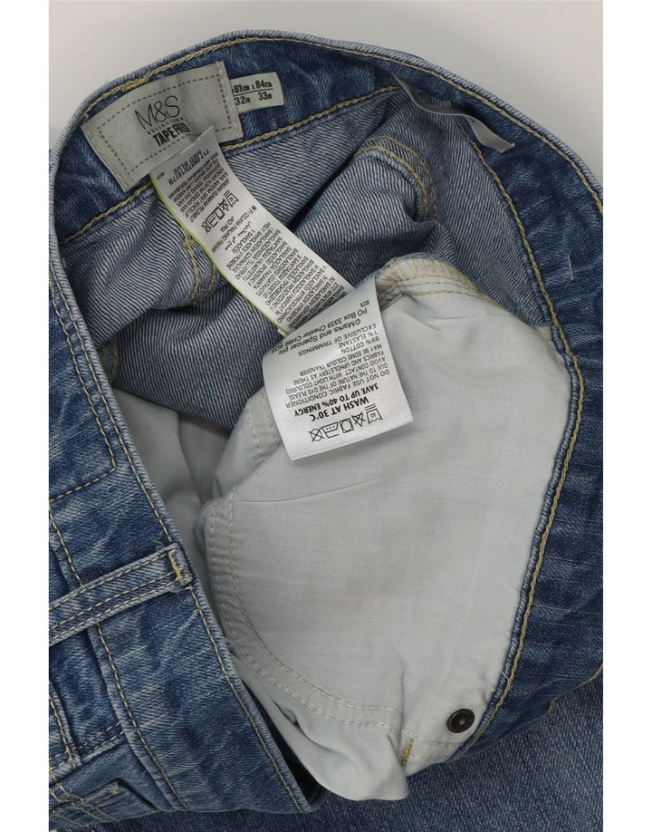 MARKS & SPENCER Blugi conici pentru bărbați W32 L31 Bumbac albastru