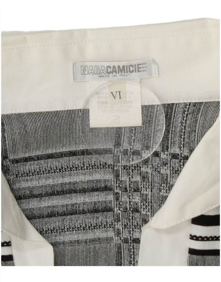 Bluză cămașă dublu piept pentru femei NARACAMICIE UK 14 Medium Grey Check