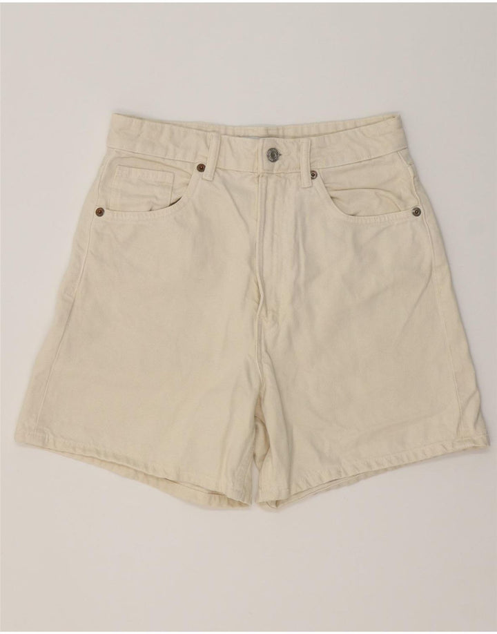 Pantaloni scurți din denim pentru femei Zara EU 38 Small W28 Bumbac alb
