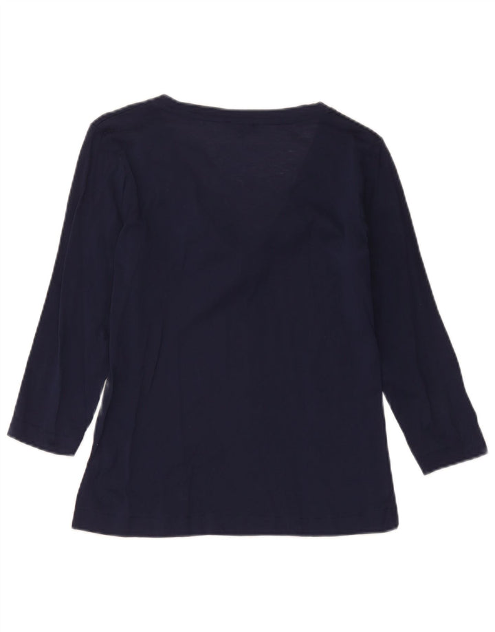Bluză Massimo Dutti pentru femei cu mâneci 3/4 UK 12 Medium Bleumarin