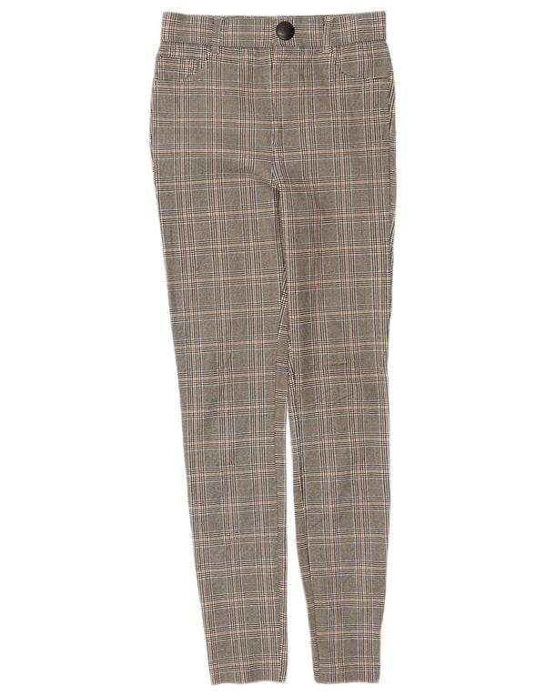 Pantaloni skinny casual pentru femei Zara XS W24 L28 Gri din viscoză