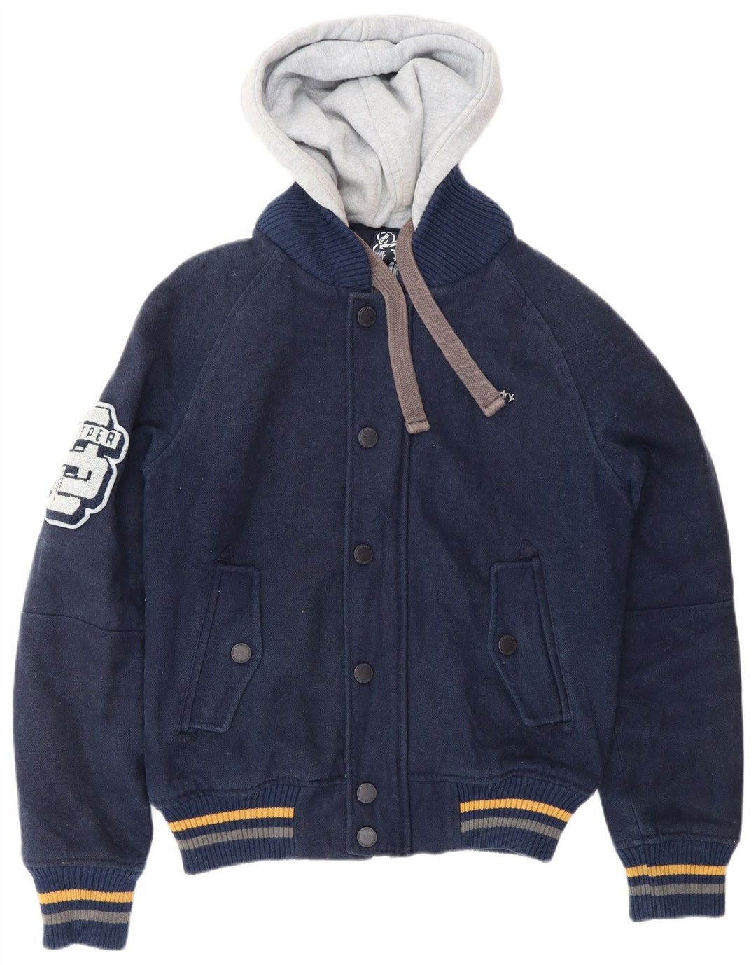 SUPERDRY Jachetă Varsity Grafică pentru bărbați UK 38 Medium Bleumarin Colorblock