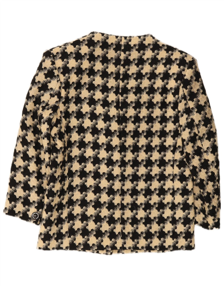 Blazer vintage pentru femei cu 1 nasture, UK 16, mare, negru, picior de gală