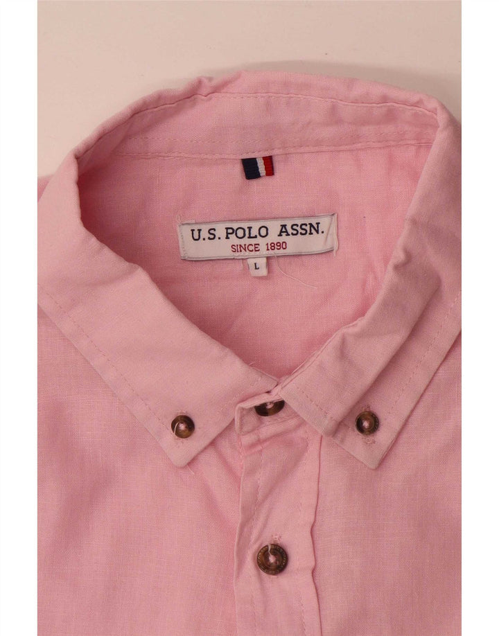 U.S. Polo Assn. Cămașă bărbați mare roz