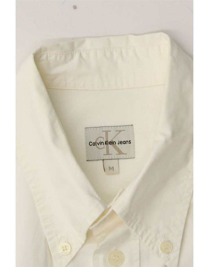 Cămașă pentru bărbați CALVIN KLEIN JEANS Bumbac alb mediu
