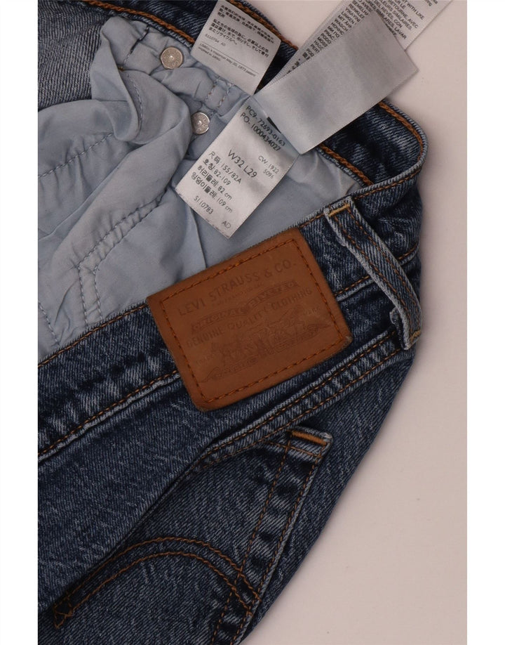 Blugi drepti pentru femei Levi's Ribcage W32 L29 Bumbac albastru