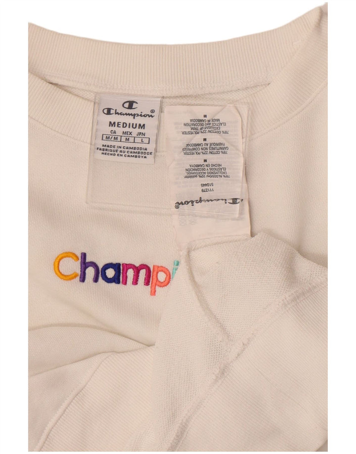 Pulover crop pentru femei Champion UK 14 Bumbac alb cadru mediu