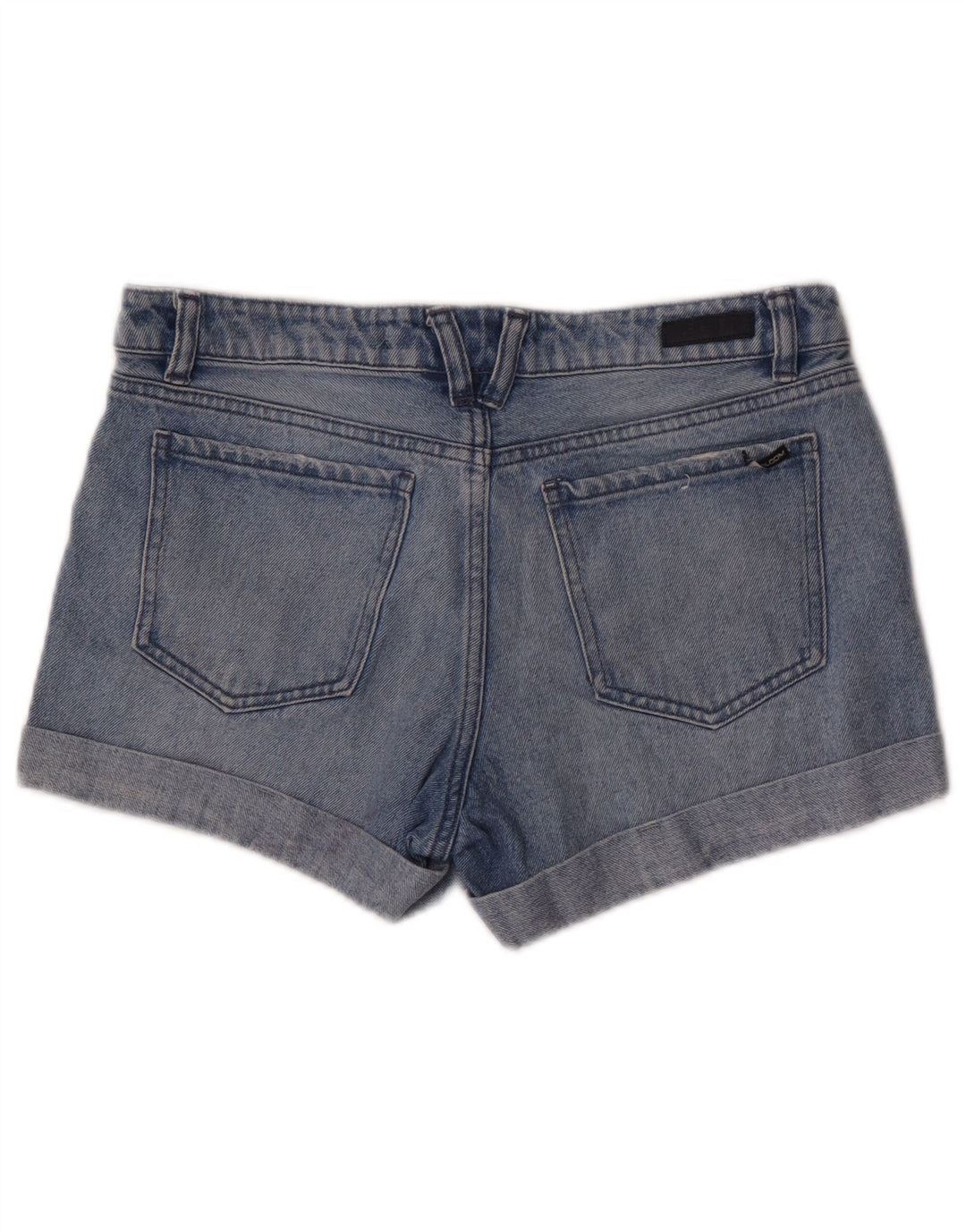 Pantaloni scurți din denim învechit pentru femei Volcom Boyfriend Fit W28, bumbac albastru mediu
