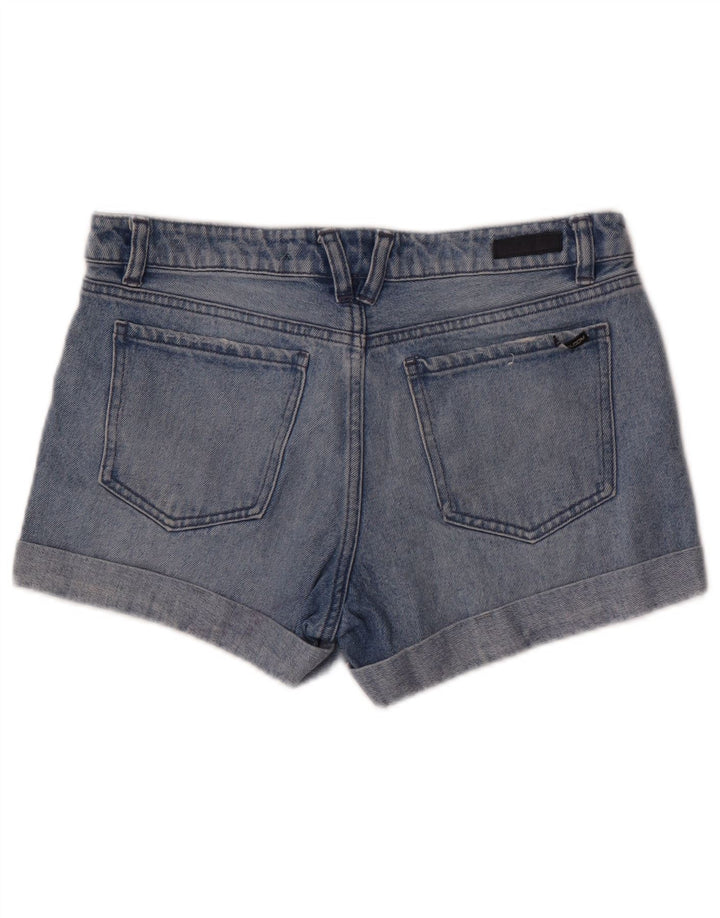 Pantaloni scurți din denim învechit pentru femei Volcom Boyfriend Fit W28, bumbac albastru mediu