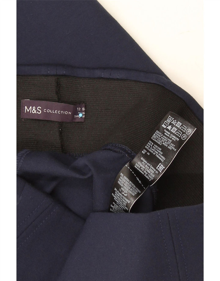 Leggings crop pentru femei Marks & Spencer UK 12 Medium Bluemarin Blue Viscose