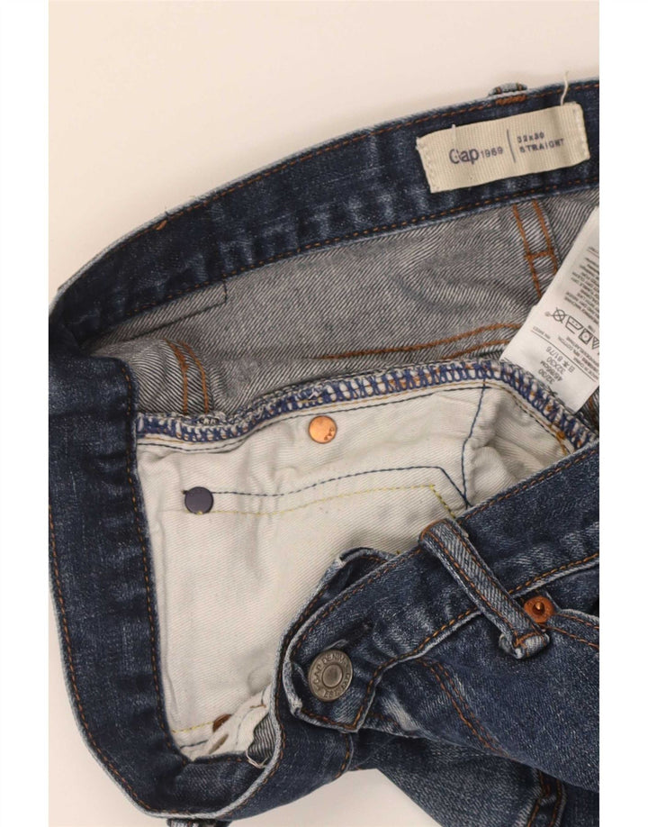 Blugi drepti pentru femei Gap W32 L30 Bumbac albastru