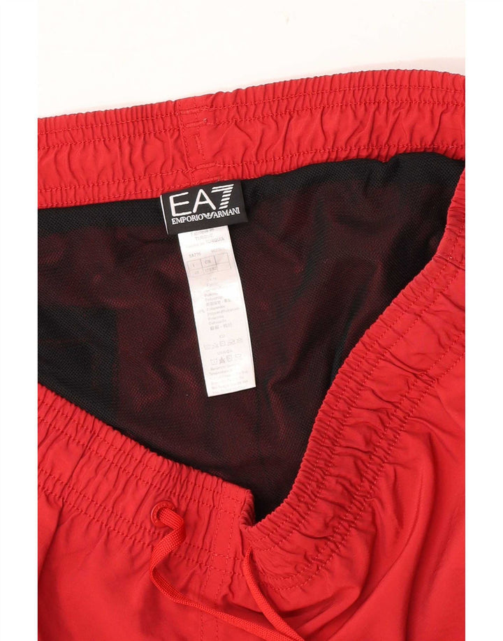 Pantaloni scurți de înot pentru bărbați Emporio Armani IT 48 Poliester roșu mediu