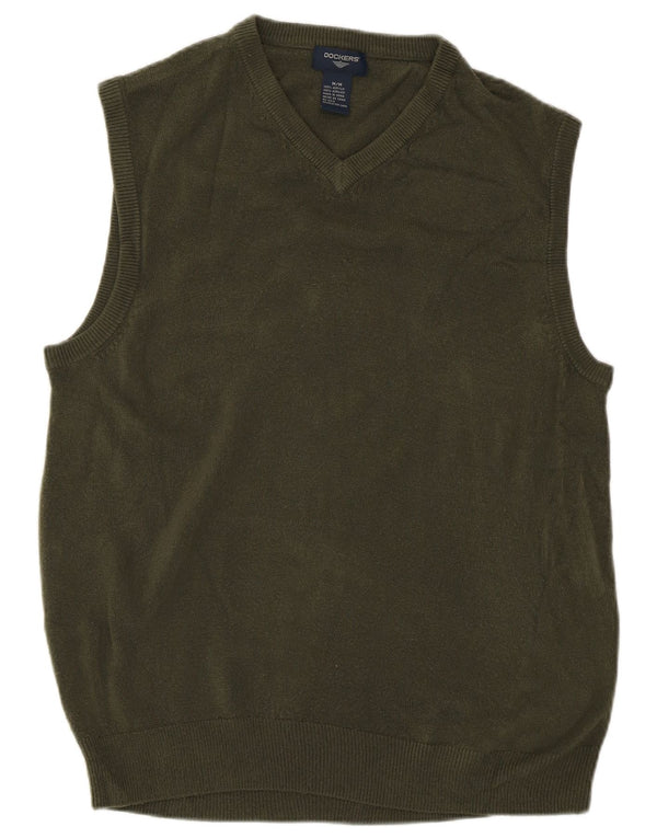 Dockers Vest pentru bărbați Tank Top Verde Mediu Acrilic