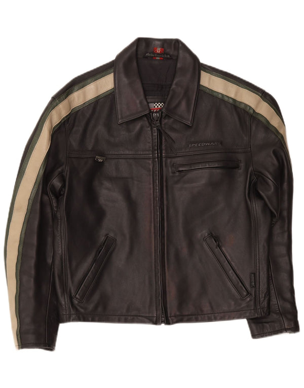 Jachetă motociclist din piele pentru bărbați Hein Gericke UK 38 Medium Black Colorblock