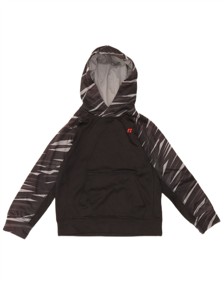 Pulover Russell Athletic pentru băieți 7-8 ani, mediu, negru, geometric