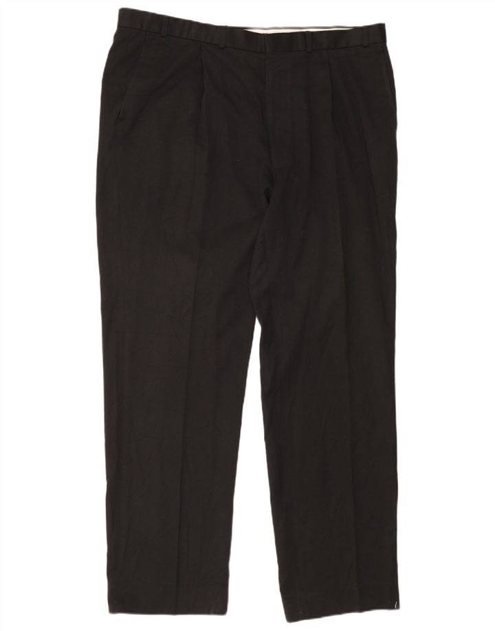 Pantaloni de costum pentru bărbați Marks & Spencer L42 L33, viscoză neagră
