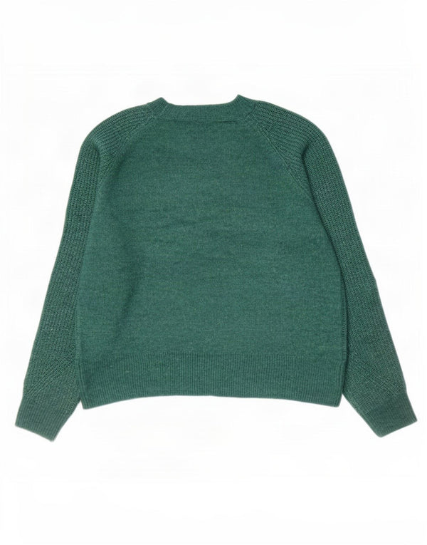 Pulover pentru femei Marks & Spencer cu decolteu triplu UK 14 Medium Green Flecked