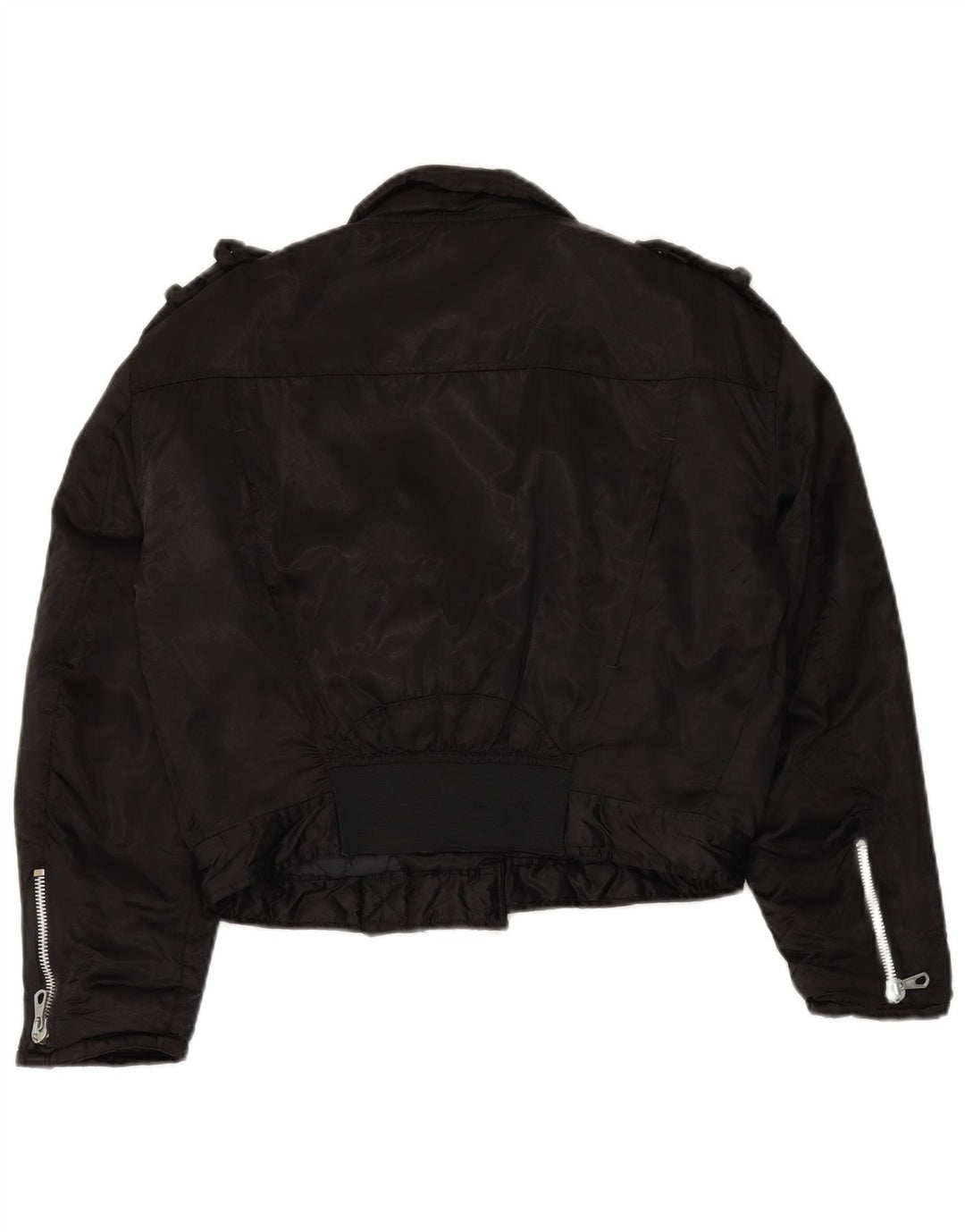 Jachetă de motociclist supradimensionată pentru femei WAMPUM UK 10, nailon mic, negru