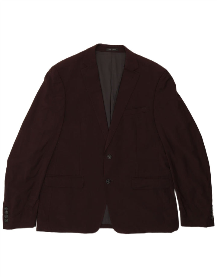 Jachetă pentru bărbați Calvin Klein, cu 2 nasturi, cu tăiere obișnuită, UK 44 2XL Bordeaux