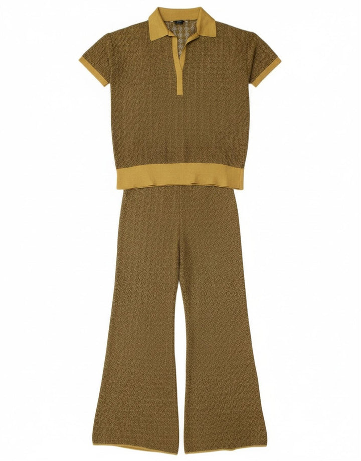 Set 2 piese pentru femei Zara UK 12 Medium L28 L34 Kaki Poliester