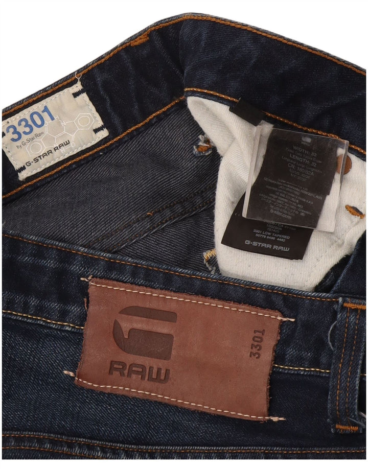 Blugi subțiri pentru bărbați G-Star L32 L32 Bumbac bleumarin