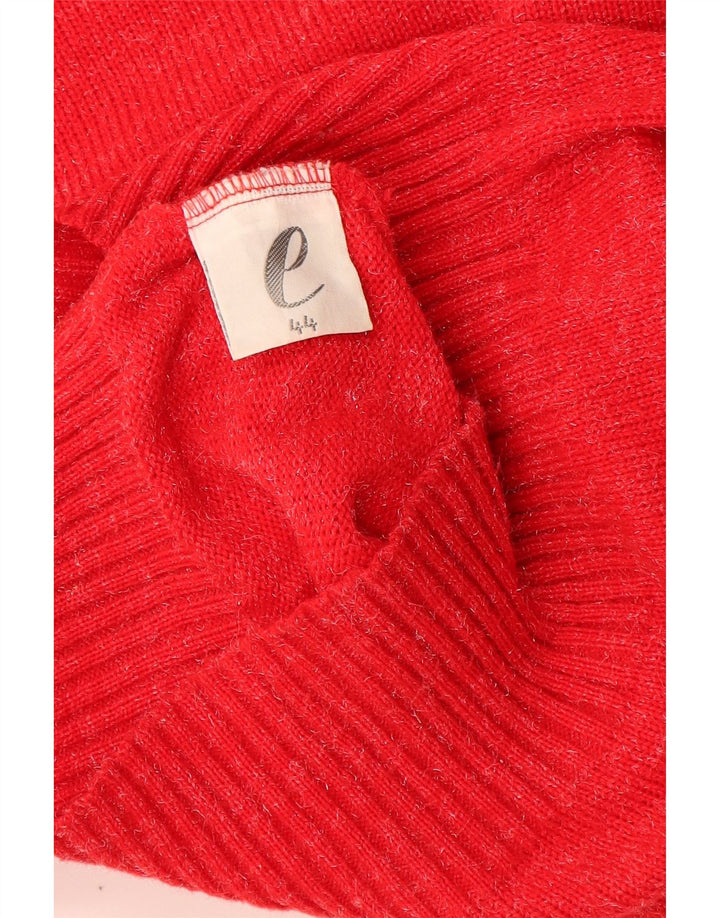 Pulover vintage pentru femei cu gât de barcă IT 44 Medium Red Flecked