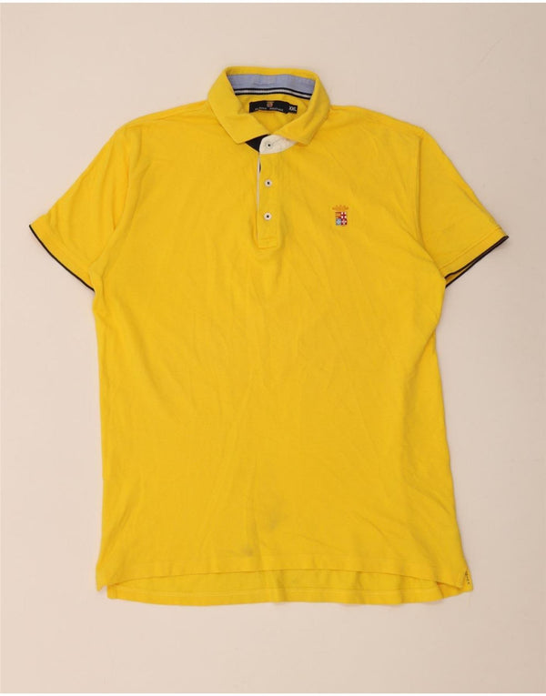 Cămașă polo Marina Militare pentru bărbați, bumbac galben 2XL