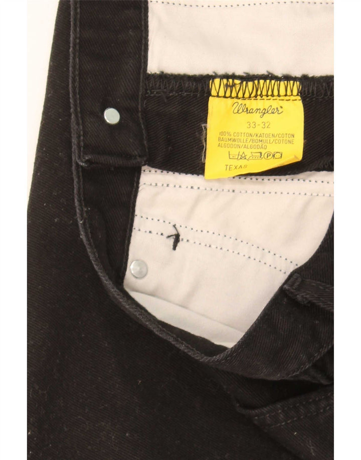 Blugi drepte pentru bărbați Wrangler Texas W33 L32 bumbac negru