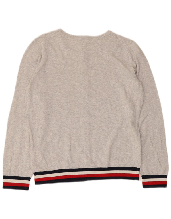 Pulover cardigan Tommy Hilfiger pentru femei UK 14 Medium Gri cu dungi