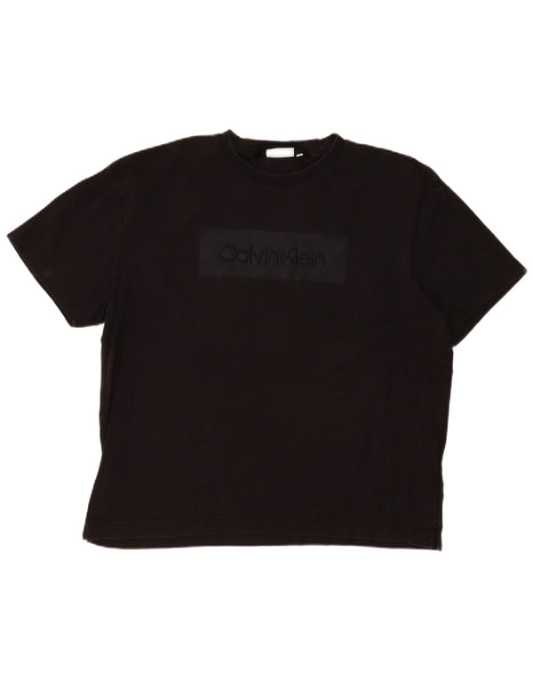 Tricou grafic Calvin Klein pentru bărbați Comfort Fit Top XL Bumbac negru
